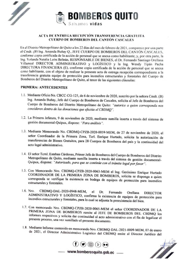Cuerpo de Bomberos del Distrito Metropolitano de Quito